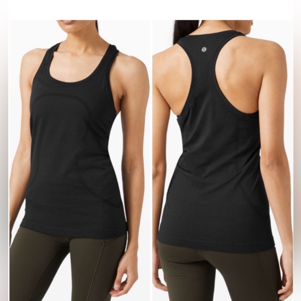 🌼LULULEM🍋N Swiftly Tech Racerback Black Tank Top 4